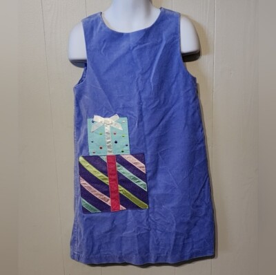 Talbots Kids Dress Size 5 Blue Purple Sleeveless Party Birthday Jumper A419