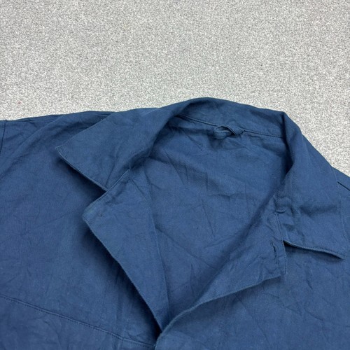 VINTAGE French Jacket Adult X Large Blue Canvas Workwear Chore Utility Mens - Picture 3 of 8