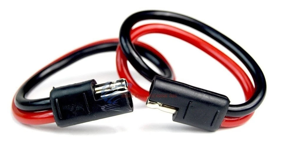 2 Pack 10 Gauge 12" Inch Quick Disconnect Connect 2 Pin Polarized Wire Harness - Image 3 of 4