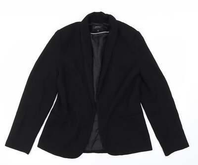 Marks and Spencer Damen Schwarz Polyestermischung Blazer Größe 12
