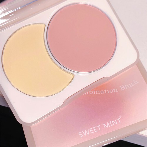 Two-color Blush Palette Natural Brighten Face Blusher Powder Blusher Makeup*US ⁿ - Picture 11 of 27
