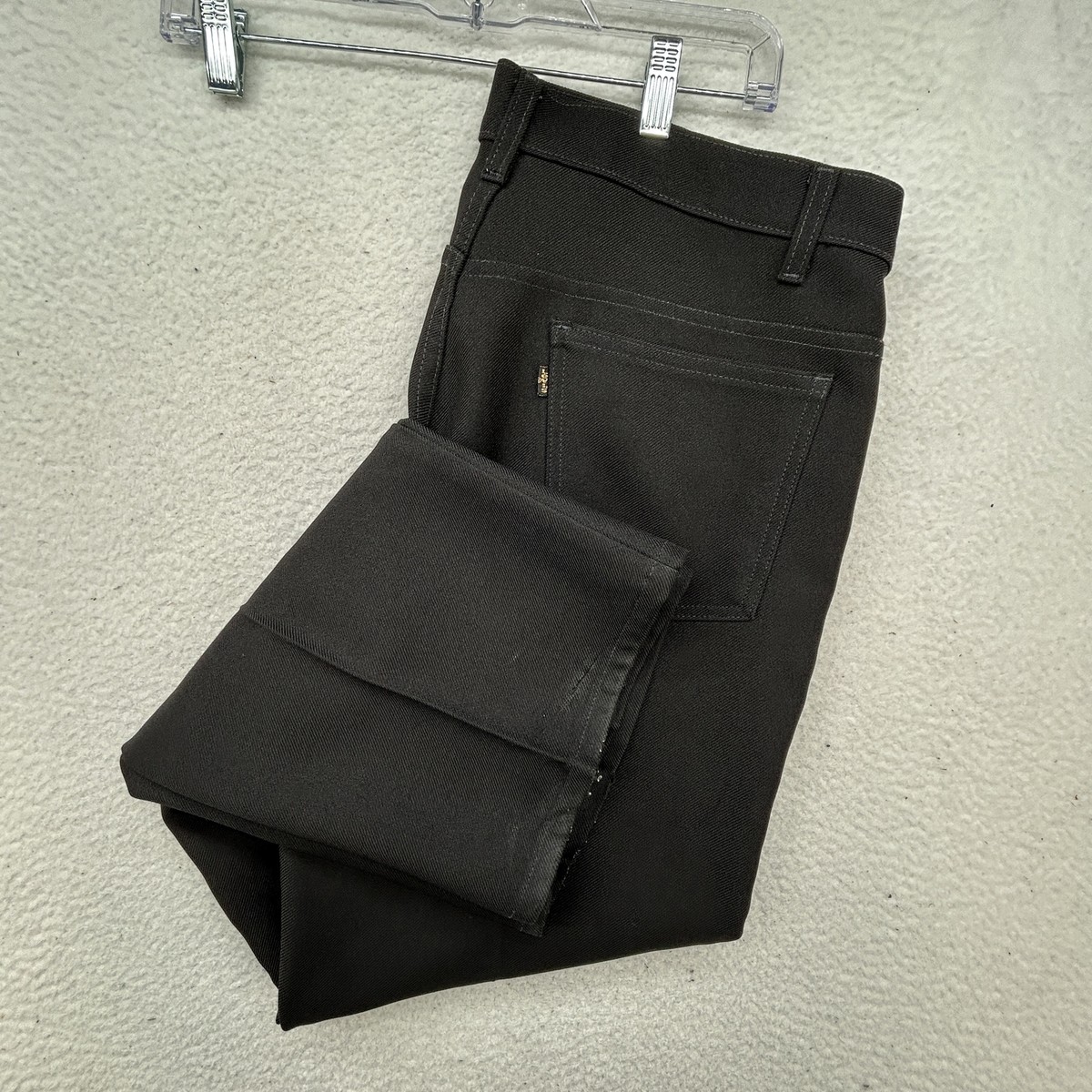 Levis Pants Mens 38x32 Black Dress Trousers Sta-Prest YKK