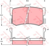 Bremsbelagsatz Scheibenbremse TRW GDB994 Hinten FüR Hyundai Sonata 3 Y-3 1.8 GLS