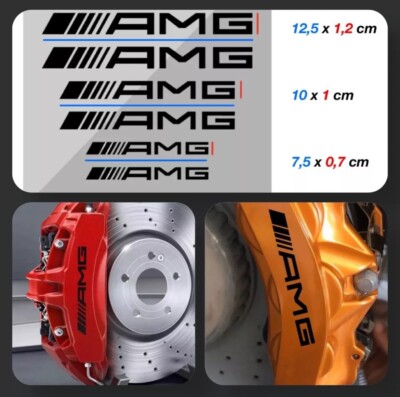 6x AMG Bremssattel Sticker Aufkleber hitzefest Überlackierbar | gerade