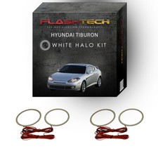 White Angel Eye Led Headlight Halo Kit For 2007-2008 Hyundai Tiburon Headlights White Angel Eye Led Headlight Halo Kit For 2007-2008 Hyundai Tiburon Headlights