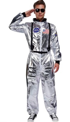 Maxim Party Supplies Silver NASA Astronaut Costume XL Halloween 
