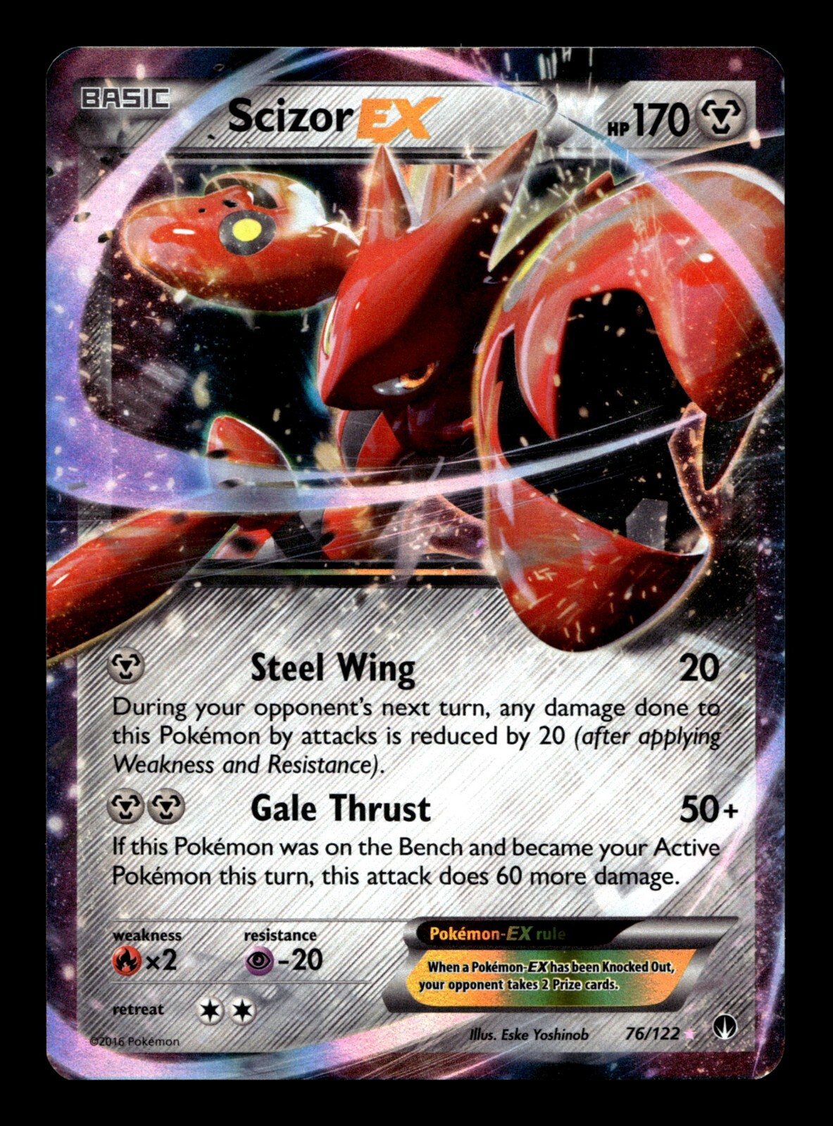 Pokemon Scizor EX 76/122 BREAKpoint Ultra Rare Holo NM