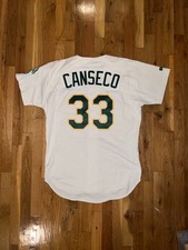 JOSE CANSECO Russell Athletic AUTHENTIC OAKLAND ATHLETICS Jersey 44 Yankees Rays