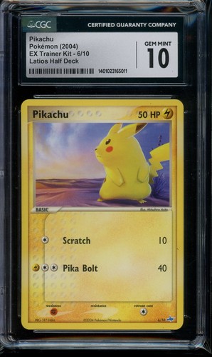 Pikachu graded CGC 10 for sale on eBay