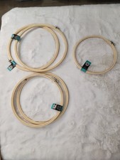 Embroidery Hoops Frame Set - Bamboo Wooden Rings for Cross Stitch 3 Sizes Lot 5