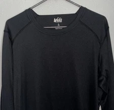 REI Coop Large Charcoal Gray Base Layer Activewear Outdoor Hiking Long Sleeve