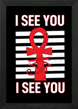 Egyptian Ankh Cross Framed Wall Art Poster Canvas Print Picture
