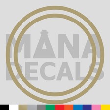 Circle Outline Vinyl Die Cut Decal Sticker - Round Shape Ring Hoop Loop Double