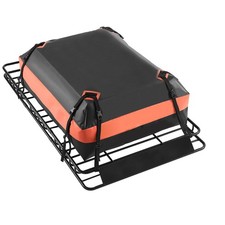 64x39x4.1in Alloy Steel Roof Rack Basket 250lb Max Load w/ Waterproof Cargo Bag