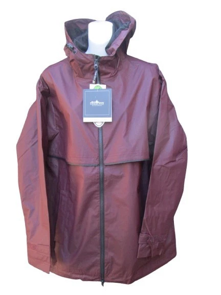 Charles River Apparel Men Englander Waterproof Raincoat Jacket Maroon Sz XL