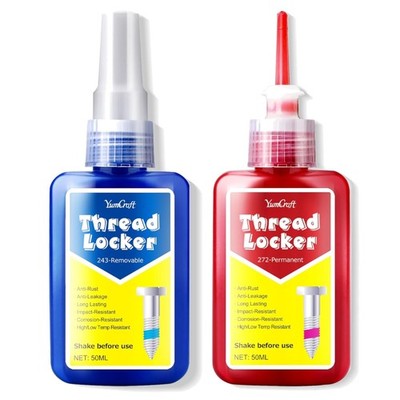 Yumcraft 100ml Schraubensicherung - Mittelfest & Hochfest in Rot und Blau
