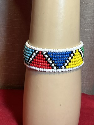 Native American Theme Multi-Color Seed Beads Bracelet