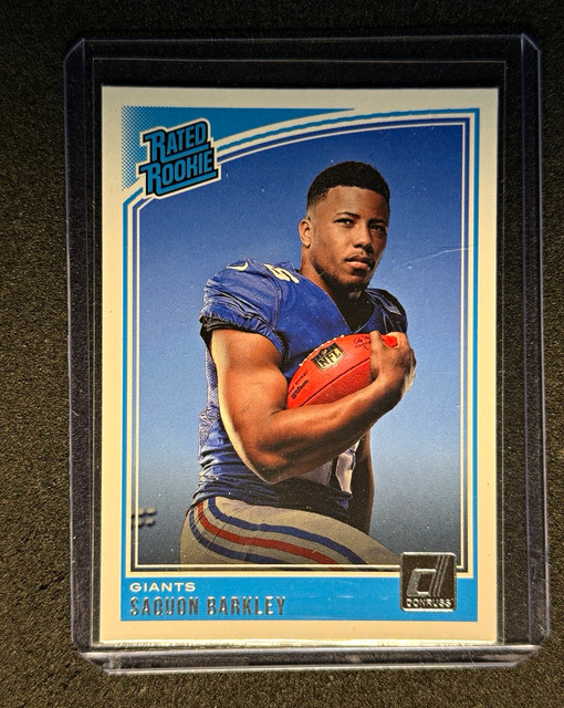 2018 Panini Donruss Rated Rookie #306 Saquon Barkley (RC)/Giants