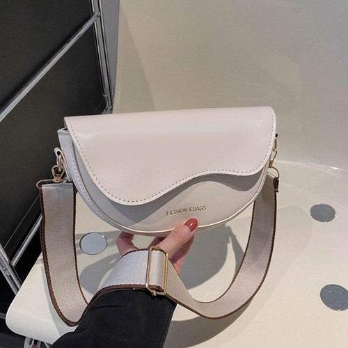 Semicircle Crossbody Bag PU Leather Messenger Bags Handbags Women Female - Picture 12 of 16