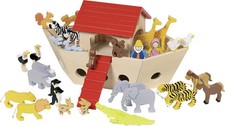 Arche de Noé en bois avec ses figurines en bois - 35 élèments