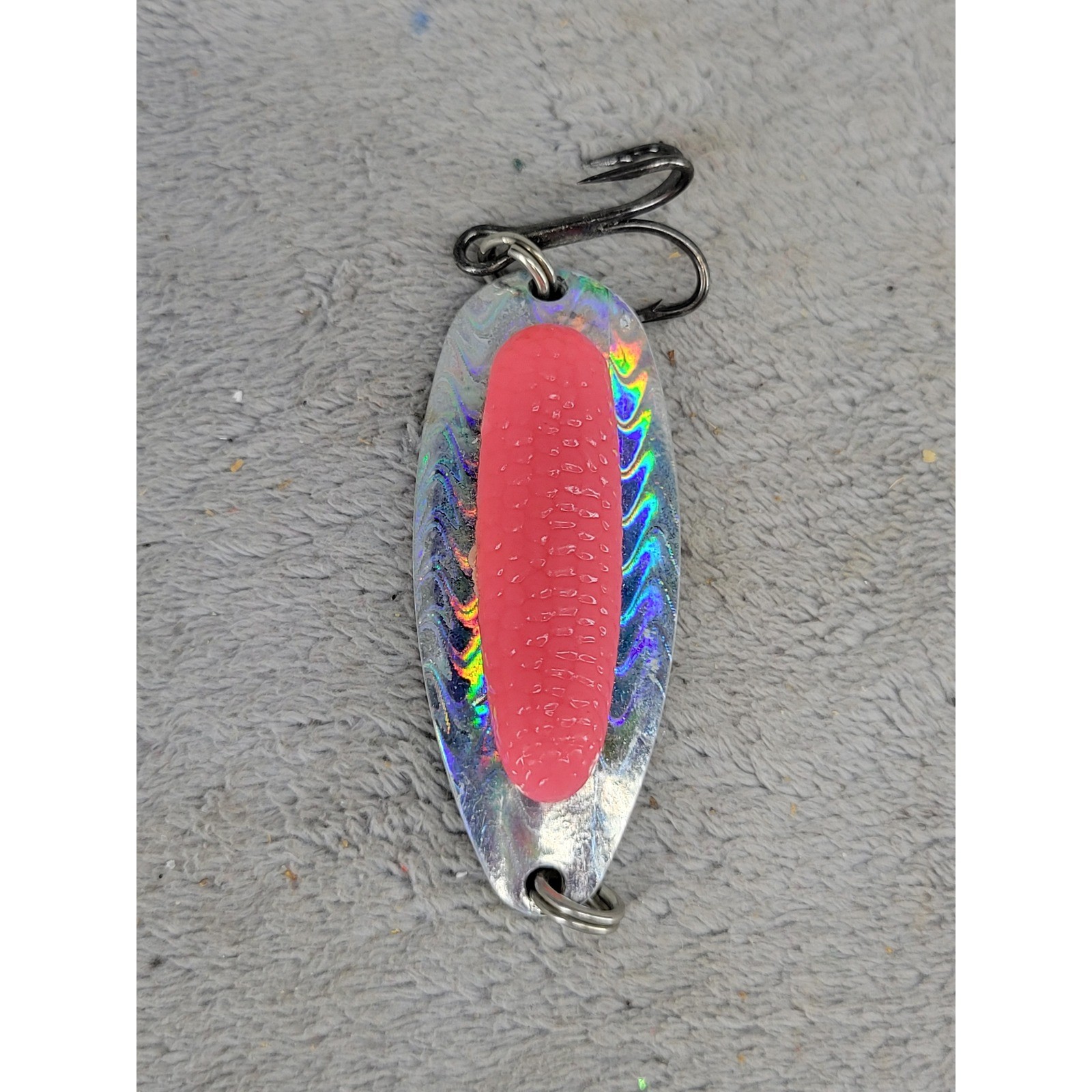 Blue Fox Rattlin Pixee Spoon Fishing Lure Silver Pink 1/2 oz 01-30R-1/2 Salmon - Image 3