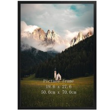 19.7x27.6 Puzzle Frame Black, 50x70cm Picture Frame for 1000 Pieces Puzzles W...