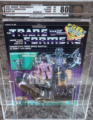 G1 1986 HASBRO TRANSFORMERS SERIES 3 BLAST OFF AFA 80 W / DECOY COMBATICON MOSC