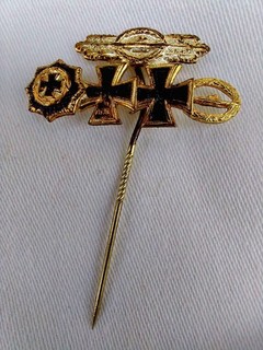 Uboot Marine Frontspange Silber D.Kreuz Gold Soldat Bundeswehr Orden Nachlass