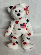 Ty Beanie Babies Glory The Bear White 1998 Stuffed Animal Toy New With Tag NWT