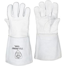 Tillman 650 Premium Cowhide Stick Welding Gloves, Cotton/Foam Lined Back, Large