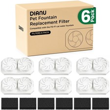 Official Cat Water Fountain Replacement Filters  Pre-Filter Sponges for 3.2L...