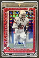 2025 Topps Chrome Marvin Harrison Jr. Auto Red Geometric Refractor #/5 Cardinals