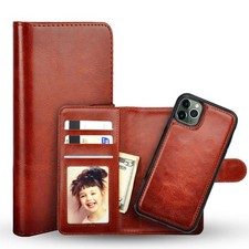 Case For iPhone 17 16 15 14 13 12 Pro Max Leather Flip Wallet Phone Cover Stand