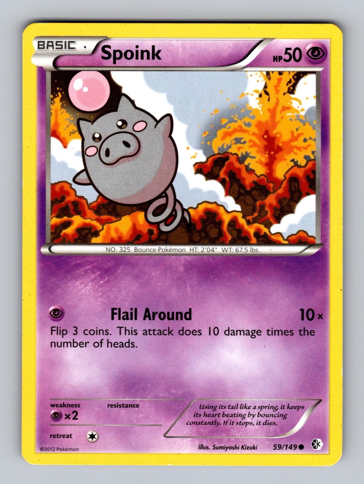 Spoink 59/149 Common Boundaries Crossed Pokemon Lightly Played