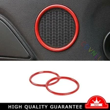 Paint Red Inner Door Speaker Bezel Frame Cover Trim For Ford Mustang 2015-2021