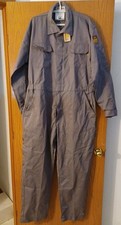 JUST IN TREND Flame Resistant Coveralls. Mens XL Color Gray.