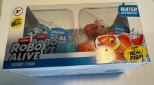 Robo Alive Robo Fish Robotic Swimming Fish (Orange + Blue) Water Activated 2 Pk