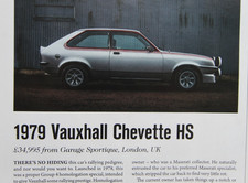 Original 2022 OCTANE extract article: 1979 VAUXHALL CHEVETTE HS (1 page article)