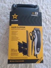 Licensed United States Army 10 Piece Hair Clipper Set With Travel Case • New!  