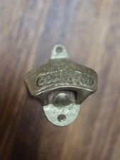 Vintage Brass Drink Coke Coca-Cola Soda Wall Mount Bottle Opener Advertising