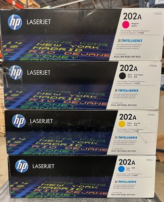 HP M254 M281 202A SET CF500A CF501A CF502A CF503A Toner Set- GENUINE!