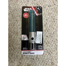 Star Wars Luke Skywalker Lightsaber Light-Up Bubble Wand Blue LED Toy New