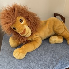 Vtg Disney Mattel The Lion King Plush Simba Mufasa Jumbo Large Stuffed Animal 24