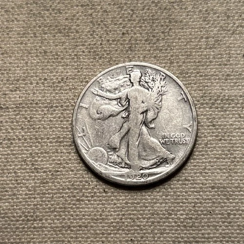 1920 D Walking Liberty Half Dollar Silver 50C G/VG Good/Very Good