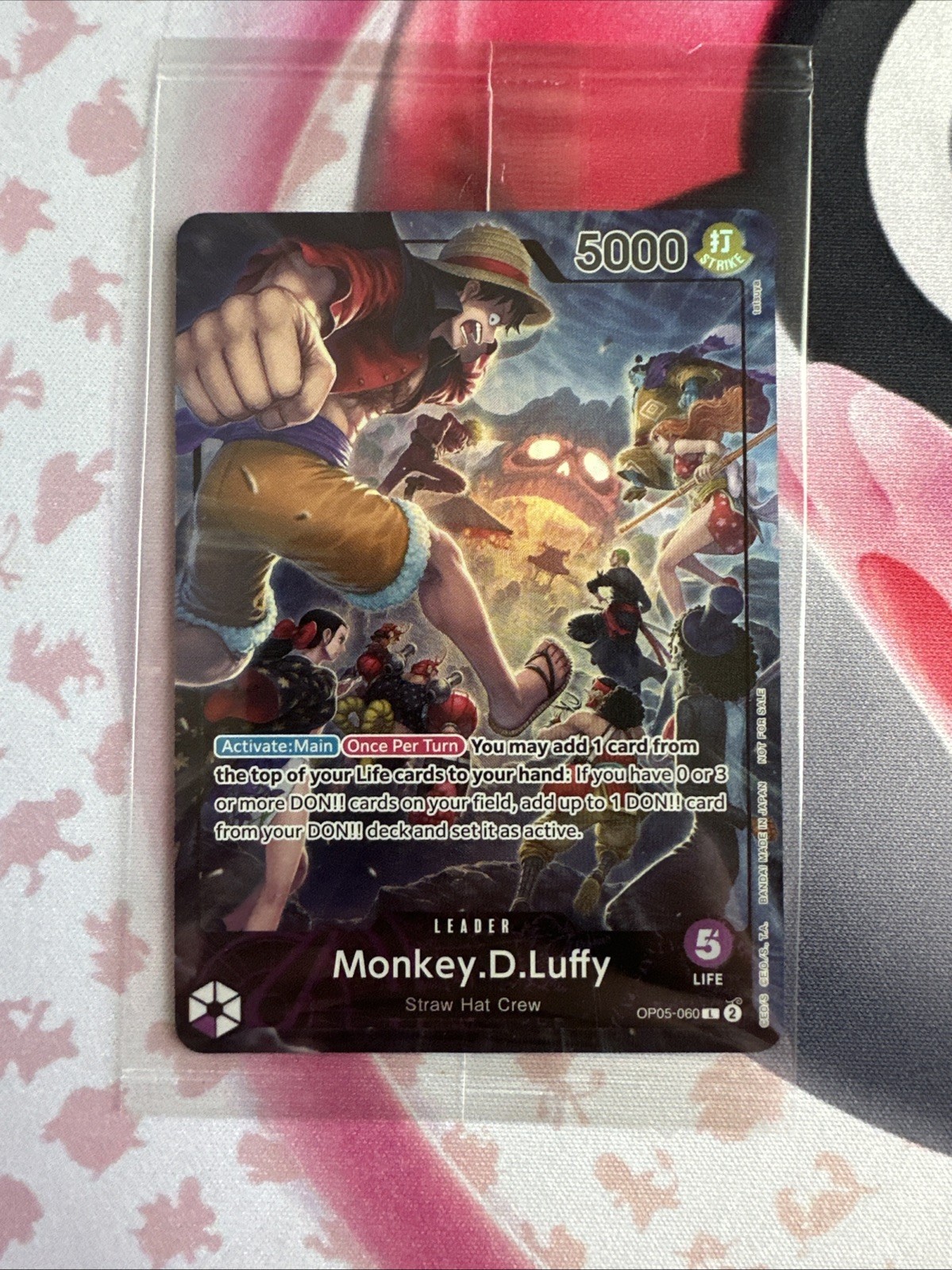One Piece TCG OP05-060 Monkey D Luffy PSA Magazine Exclusive Promo, New Sealed