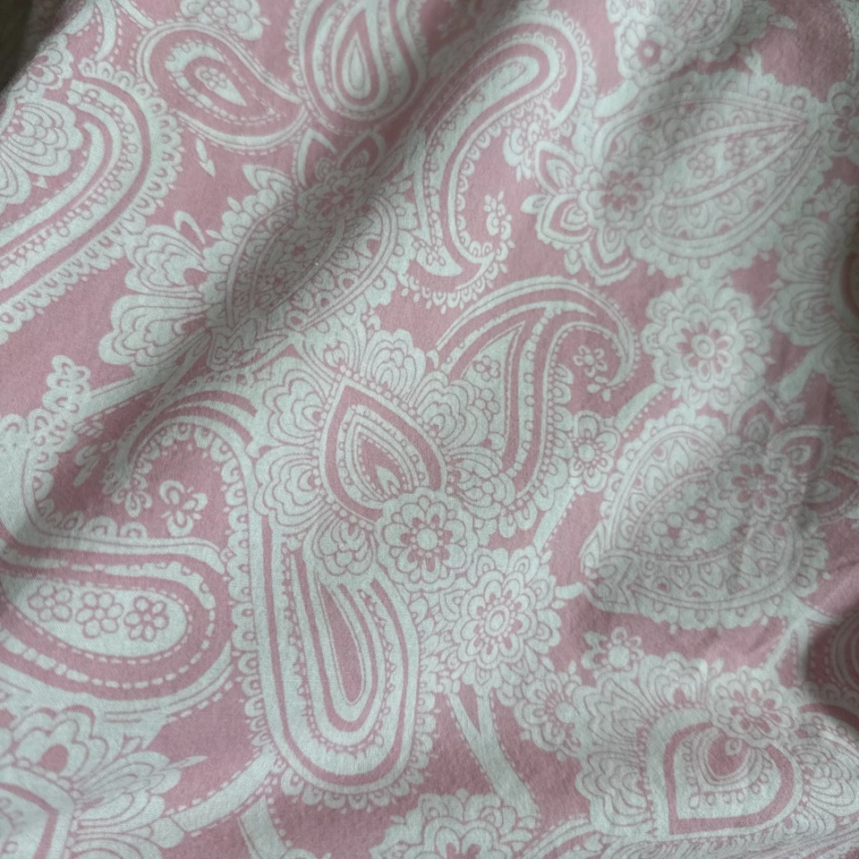 Victoria's Secret Conjunto Pijama Rosa Blanco Estampado Paisley Talla Grande 100% Algodón Foto 2 de 4