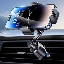Car Phone Mount Universal Air Vent Clip Holder Hands-Free Extension Arm 360  Vie