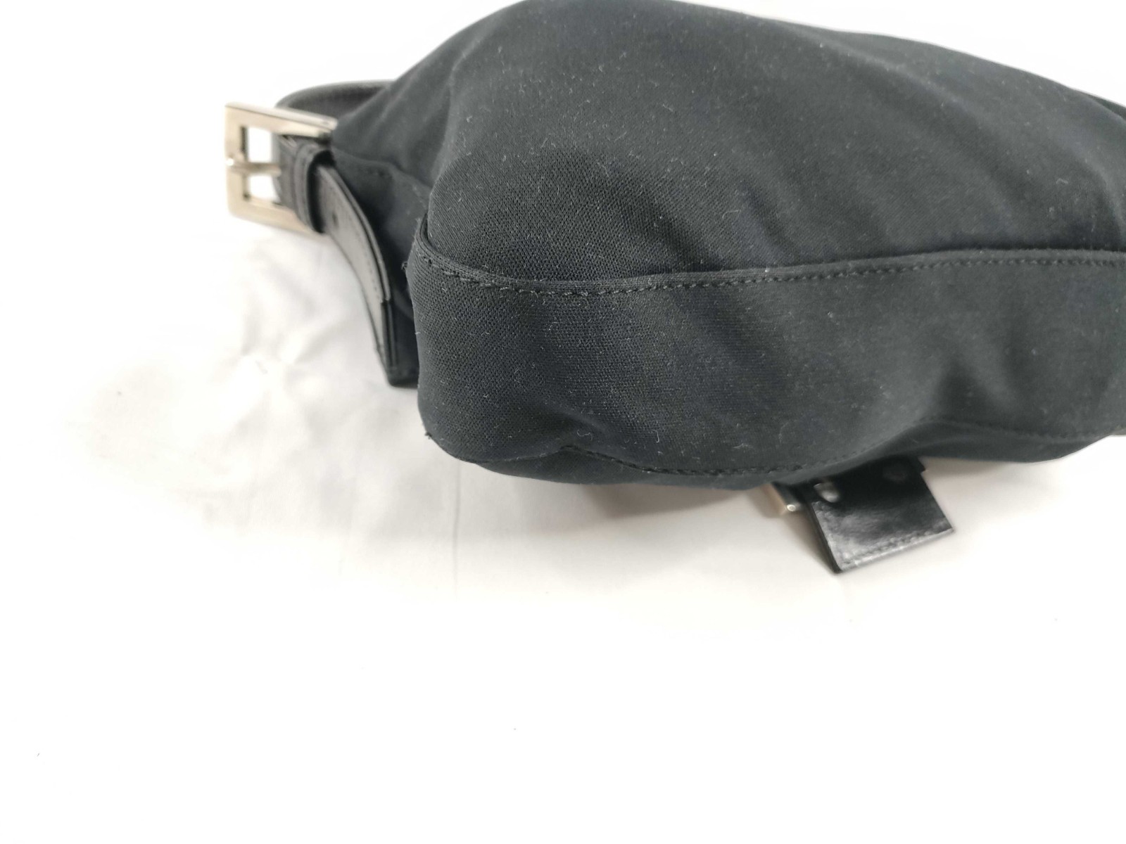 FENDI Mamma Baguette Shoulder Bag Nylon Black Silver thumbnail 5