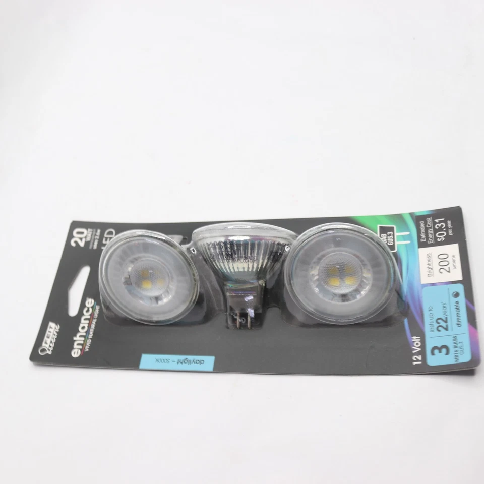 (3-Pk) Feit Electric Dimmable MR16 Flood LED Light Bulbs Daylight BPBAB/950CA/3 - Image 2 of 4