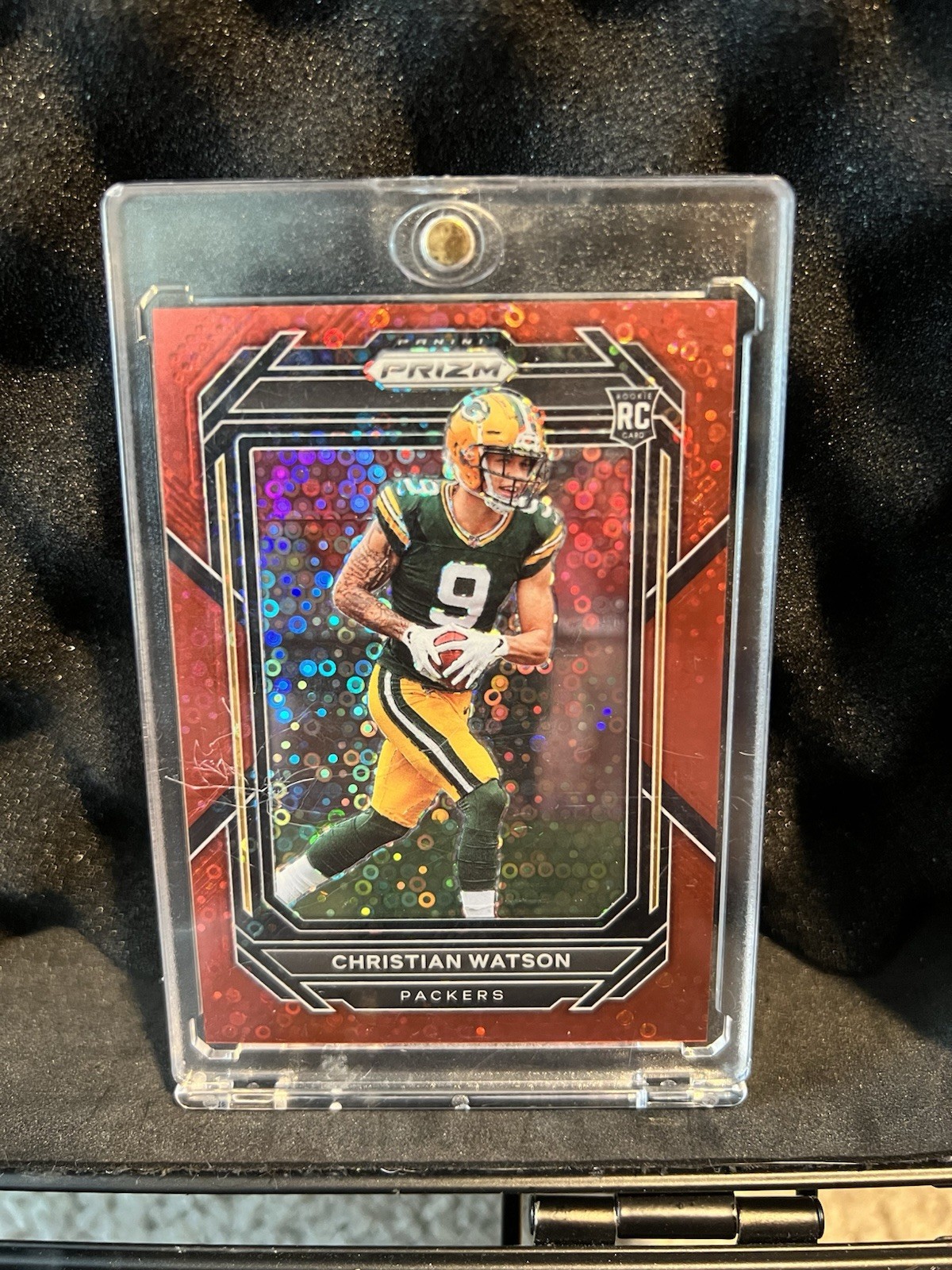 2022 Panini Prizm - Rookies Christian Watson #314 Red No Huddle Prizm /50 (RC)